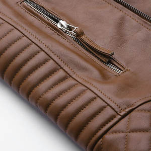 Chaqueta de cuero de motorista para hombre con múltiples bolsillos laterales a precio con descuento, chaqueta de cuero para hombre de Material duradero recién llegado para exteriores - Product Image 5