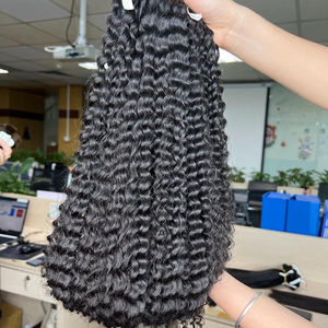 Venta al por mayor Super doble dibujado Raw vietnamita Remy Hair vendedor suelto rizado virgen extensión de cabello humano - Product Image 1