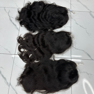 Pelucas prefabricadas de cabello humano vietnamita crudo alineado con cutícula completa, peluca Frontal de encaje HD suizo transparente negro recto Natural - Product Image 5