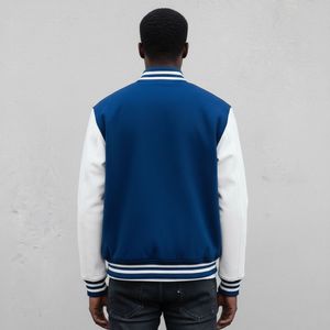 Chaquetas Varsity Personalizadas para Hombre, Estilo Urbano de Invierno, Tela de Lana Peinada, Diseño de Parches de Poliéster/Algodón - Product Image 5