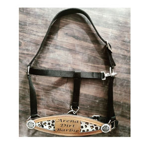 SELLE ANGLAISE ÉQUESTRE EN CUIR BREVÉ CHEVAL LIEN AVEC STRASS et LAITON MASSIF FITIING Cheval Équipement Cheval Licol - Product Image 5