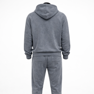 Conjunto de Sudadera con Capucha y Pantalones Deportivos con Lavado Ácido Personalizado |   Conjunto Deportivo de Dos Piezas de Algodón y Poliéster con Lavado Vintage |   Chándal Deportivo Unisex OEM ODM - Product Image 2