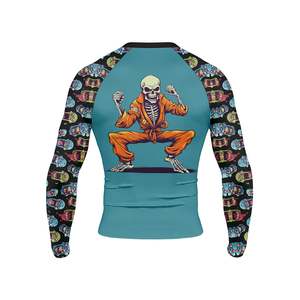 Custom Logo Men's <b>Mock</b> Compression Shirt Long Sleeve Shirts Quick Dry UV Protection Rash Guard for Surf Swim <b>Tops</b> Gym Tight Wear - Product Image 2