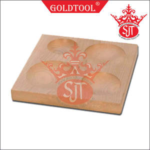 GOLD TOOL Placa de bloque de madera de 4 cavidades para aplicación de joyería - Product Image 1