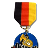 Yüksek kaliteli Metal Oktoberfest hediyeler iplik emaye Pin Metal özel madalya şerit barlar