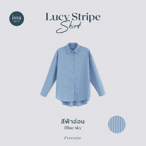 Blusa a rayas con estilo para mujer Lucy de alta calidad, buen diseño de negocios, informal, OEM, venta al por mayor, camisa de talla grande de fábrica de Tailandia - Product Image 2