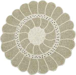 แผ่นรองแก้วหินชนวนสีเขียวประดับลูกปัดขนาด14นิ้วสำหรับตกแต่งห้องครัวและบ้าน - Product Image 6