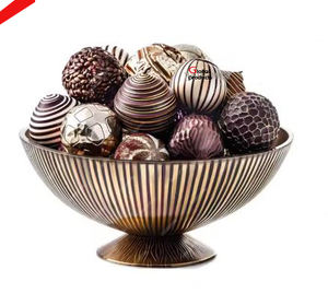 2025 nouveau look beau bol de service à chocolat en aluminium en métal pour restaurant et bar d'hôtel - Product Image 1