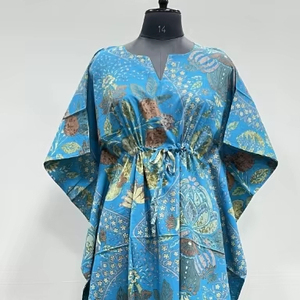 Mujeres algodón tamaño libre largo Kaftan Maxi vestido para damas, regalo de aniversario perfecto para damas, Bikini Cover Up Maxi - Product Image 1