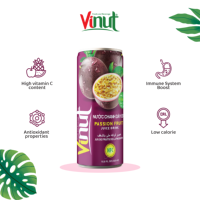 Tropische Nfc 320Ml Passievruchtensap Fabriek Directe Energiedrank Uit Vietnam (Oem Odm)