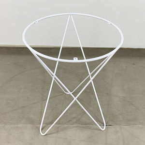CBCF011 - Pieds de table de café industriels et minimalistes en fer, 4 pieds en forme de V avec plateau rond, pour tables à manger et mobilier hospitalier - Product Image 1