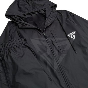 Custom Logo Lightweight Polyester Windbreaker <b>Suit</b> Set <b>Men</b> <b>Waterproof</b> Outdoor Wear Solid Pattern Winter 2-in-1 Quick Dry High - Product Image 2