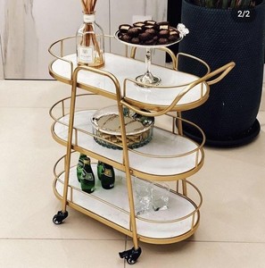 รถเข็นโลหะสำหรับตกแต่งรถเข็นดีไซน์แบบแฮนด์เมดคุณภาพสูงรถเข็นโลหะแฟนซี - Product Image 3