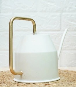 Handcrafts กระป๋องฉีดน้ำสีขาวอัจฉริยะอุปกรณ์ในบ้านและสวนกระป๋องน้ำโลหะชุบสังกะสีแบบชนบทสามารถปรับแต่ง - Product Image 2