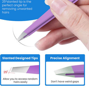 Pinzas para cejas de alta calidad Pinzas sostenibles de acero inoxidable para cejas Logotipo de color personalizado Oferta Pinzas para cejas - Product Image 6