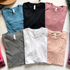 T-shirts Bella Canvas 3001 CVC personnalisés avec logo, unisexes, couleurs unies et mélangées, tailles XS-2XL, impression par sublimation, vinyle et sérigraphie. - Product Image 2