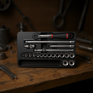 Usag 20-Piece <b>Ratchet</b> Set with Polygonal <b>Sockets</b> and Inserts for <b>Socket</b> Product Use - Product Image 3