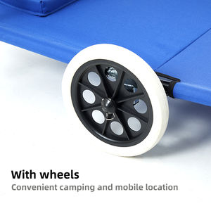 เก้าอี้ชายหาด HOMFUL 2-in-1 แบบมีล้อพับได้ พร้อมหลังคาบังแดด - Product Image 3