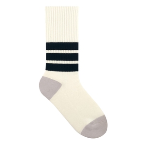 High Quality Retro Striped Crew Tennis Socks Custom Sport Style Contrast Heel <b>Toe</b> Design Breathable Anti-Bacterial Wholesale ODM - Product Image 4