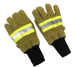 Gants de lutte contre l'incendie en coton anti-chaleur Nomex certifiés CE Combinaison de protection en cuir pour pompier Gants de soudage Échantillon gratuit - Product Image 2
