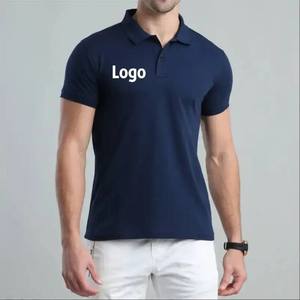 Vente en gros d'été décontracté à manches courtes tricoté polo uniformes chemises T-shirt logo personnalisé broderie impression pour hommes femmes - Product Image 3