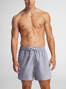 กางเกงขาสั้นลำลองเอวกลางสำหรับผู้ชายกางเกงขาสั้นแห้งเร็วระบายอากาศได้ดีเบอร์มิวดาสีทึบยาวถึงเข่าสำหรับฤดูร้อน - Product Image 3