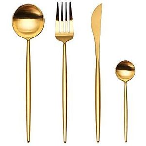 Juego de cubiertos de lujo de acero inoxidable, cuchara plateada, tenedor, cuchillo, vajilla para restaurante, los mejores utensilios de cocina - Product Image 4