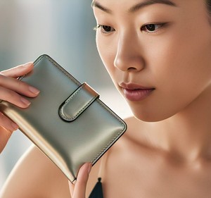 Pochettes courtes en cuir pour femmes de créateur avec petites fentes pour cartes à sangle en chaîne à des prix compétitifs - Product Image 4