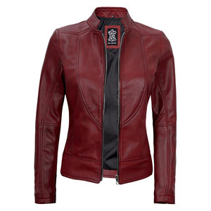 SAMAVIA Leather Jacket Women Trendy Real Lambskin Vintage Style Women's Leather Jacket <b>Genuine</b> Cow Leather Jacket For Women - Product Image 1