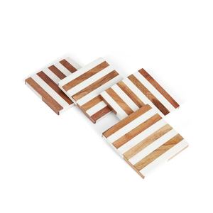 Posavasos de nogal elegantes, alfombrillas de madera de diseño de tendencia lujosa para protección de mesa de estilo clásico para restaurante de Hotel en casa - Product Image 4