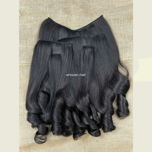 Extensiones de CLIP IN para el cabello vietnamita hechas con técnica eslava para una textura suave de aspecto natural y calidad de salón europeo - Product Image 6