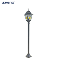 Lampadaires LED de jardin en aluminium et verre de style européen classique, IP44, télécommande, éclairage extérieur pour pelouse et rue