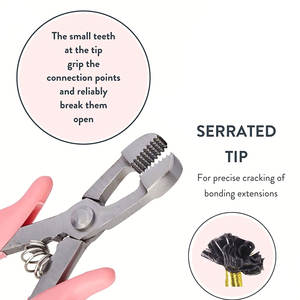 Pince à extensions de cheveux de qualité supérieure, en acier de haute qualité, avec logo personnalisé, en vente - Product Image 2