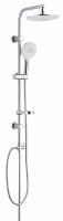 Ensemble de colonne de douche à effet pluie personnalisé avec logo ODM, sans robinet, en acier inoxydable 304, eau chaude et froide, pour l'approvisionnement des hôtels de luxe