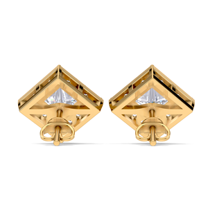 ต่างหูเพชรทรงเจ้าหญิง 1.32 กะรัต เพชรเลี้ยงในห้องปฏิบัติการ ประดับด้วยเพชรแบบ Halo ตัวเรือนทรงสี่เหลี่ยมเรขาคณิต ชุบทองคำขาว 18K ชุบทองคำขาว ชุบทองคำขาวโรสโกลด์ ชุบโรเดียม - Product Image 3