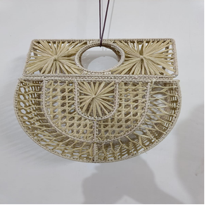 Bolsas de mano hechas a mano de macramé, cordón de algodón, en 2 colores, para diseñadores de moda y tiendas de accesorios de moda para reventa - Product Image 5