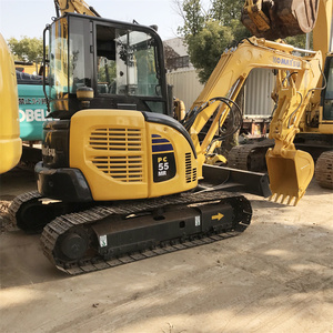 Mini-excavatrice Komatsu PC55 PC55MR d'occasion de 5 tonnes, en bon état, fabriquée au Japon, originale, à Shanghai - Product Image 1