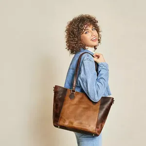 Quantité minimale de commande bas femmes sac à main en cuir/sac fourre-tout en cuir pour femmes dans le prix de vente entier/sac à main pour femmes mode fourre-tout sac en cuir - Product Image 2