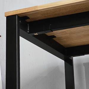 160x70cm HBRT037 Rubberwood <b>Computer</b> <b>Desk</b> with Rectangular Iron Legs - Product Image 6