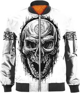 Chaqueta Universitaria de Béisbol Extra Grande al por Mayor, Cuello Alto, para Hombre, Reversible, Resistente al Viento, Transpirable, con Forro Polar, POWER HINT - Product Image 3