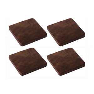 Posavasos de madera de Acacia de alta calidad, nuevo diseño, acabado de nogal, tapete y almohadillas para bebidas de té y cena de madera maciza para Decoración de mesa - Product Image 5