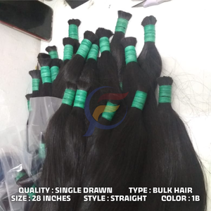 Extensions de cheveux raides naturels de luxe indonésiens Cuticule vierge crue Cheveux alignés 100% Cheveux humains résistants aux chutes Vente en gros en vrac - Product Image 2