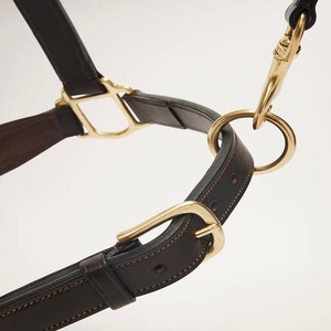 Original Saddle Leather Horse <b>Halter</b> Custom Made Full Adjustable Padded Leather Horse Racing <b>Halter</b> and Horse Accessories - Product Image 2