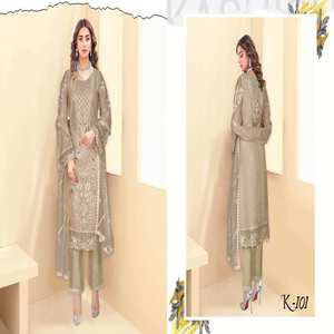 Ramsha ชุดเดรสผ้าชีฟอง3ชิ้นหรูหราคอลเล็คชั่นเสื้อผ้าปากีสถานอินเดียคุณภาพสูงสำหรับงานแต่งงานขายส่ง - Product Image 2