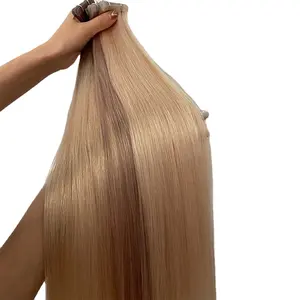 Estensioni dei capelli russi Super Double Drawn Ash color Hair Human European women's favorite