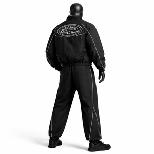 Mens <b>Black</b> <b>Windbreaker</b> Tracksuit Set Lightweight Waterproof Sportswear Reflective Stripe Athletic Jacket Pants - Product Image 6