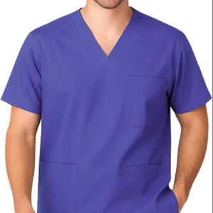 Traje simple y moderno para hombres con tela de fácil lavado, perfecto para uso diario en instituciones médicas. - Product Image 1