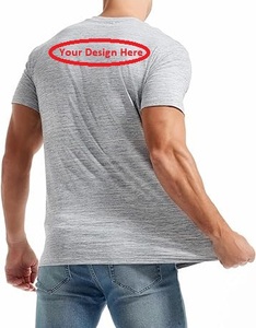 T-shirts personnalisés de qualité supérieure T-shirts à col en V pour hommes T-shirts décontractés élégants ajustés de haute qualité 100 coton pour hommes - Product Image 2