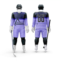 Maillots de hockey sur glace personnalisables imprimés respirants à manches courtes séchage rapide 100 % polyester grande taille pour hommes et femmes