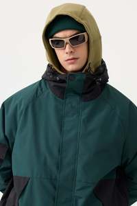 Veste de ski isolée pour homme avec logo personnalisé, imperméable, respirante, douce, Atlantic/Noir, coupe-vent, grande taille, combinaison de ski - Product Image 5